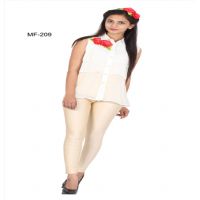 Mizzoli White Viscose Semi Gorgette Tunic Top