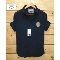 Designer Navy Men Full Sleeve Shirts