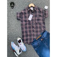 Classic Grey Men Full Sleeves Cotton Shirts