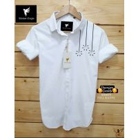 Designer Men White Regular Fit Shirts