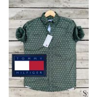 Green Full Sleeve Laffer Print Shirts