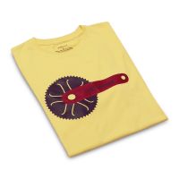 Men's Round Neck T-Shirt - Cycle - Yellow