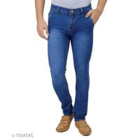 Best Blue Men Denim Solid Jeans