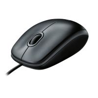 Logitech B100 Wired Optical Mouse  (USB, Black)