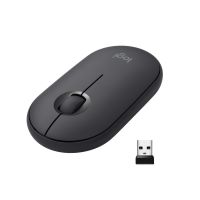 Logitech Pebble M350 / Silent Buttons, Bluetooth or USB (Multi-Device Connectivity) Wireless Optical Mouse  (2.4GHz Wireless, Bluetooth, Graphite)