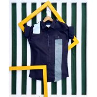 Designer Men Navy Cotton Shirts