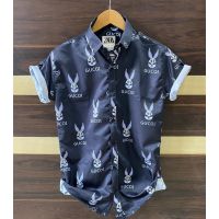 Designer Men Navy Floral Printed Shirts