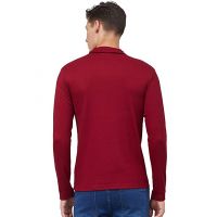 Seasons Men's Winter Wear Cotton High Neck Full Sleeves T-Shirt Maroon