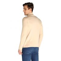 Seasons Men's Winter Wear Cotton High Neck Full Sleeves T-Shirt Light Beige