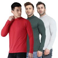 Seasons Men's Cotton High Neck T-Shirt Pack of 3