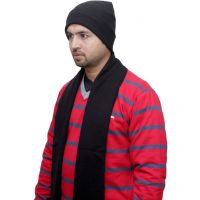 Seasons Black Cap With Muffler