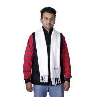 Seasons White Woolen Men Muffler