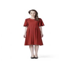 Radiation Safe- Confortable Knee Length Maternity Dress With Flare Sleeves