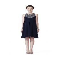 Radiation Safe-Comfortable Round Neck And Stylish Cutwork Rmbroidery Neckline Sleeveless maternity wear M