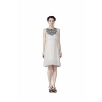 Radiation Safe-Comfortable Round Neck And stylish cutwork embroidery neckline sleeveless maternity wear M