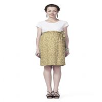 Radiation Safe-House of Napius-Aline Yellow Knee Length Flowing Dress