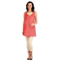 Radiation Safe-House Of Napius Sleeveless Maternity Red Tunic With Button Pockets 