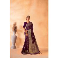 Navya Purple Zari Women Saree