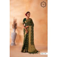 Navya Green Zari Women Saree