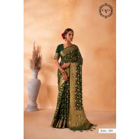 Navya Green Zari Women Saree