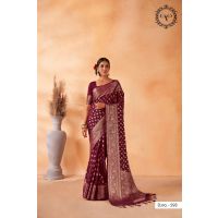 Navya Maroon Zari Women Saree