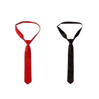 Seasons Smart Black and Red Slim Tie Combo with Freebie Tie Pin
