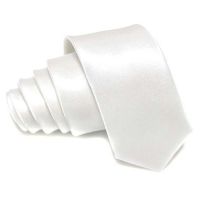 Seasons Tie White Satin Skinny Tie