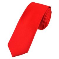 Seasons Red Plain Narrow Tie