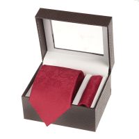 Seasons Designer Red Tie Hanky Set