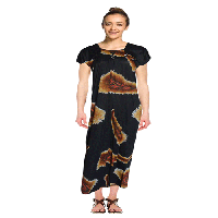  Peacock Feather Print Full Length Nighty