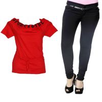 Buy Black Jeans With Free Red Top 