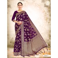 Paneri Purple Women Woven Saree