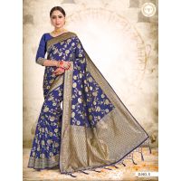 Paneri Blue Women Woven Saree