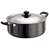 Hawkins Futura Hard Anodised Cook And Serve Stewpot L36 With Stainless Steel Lid