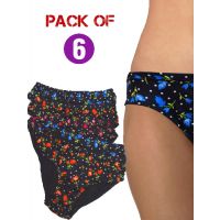 Value Pack of 6 Floral Print Brief