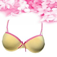 Hushh Yellow Lace Padded Underwired Bra