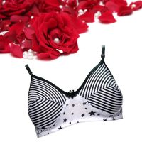 Shilpa Black Stripes Star Printed Everyday Bra