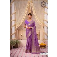 Pehnava Purple Zari Women Saree