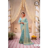 Pehnava Blue Zari Women Saree