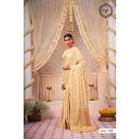 Pehnava White Zari Women Saree