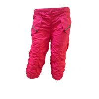 Pink Knee Length Cotton Capri
