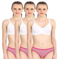 Pack Of 3 White Plus Size Bra