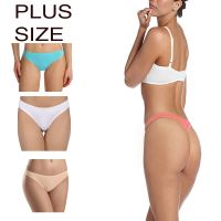 Plus Size Silky Thong Panties Pack Of Three