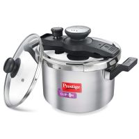 Prestige Clip On Stainless Steel Pressure Cooker with Glass Lid 