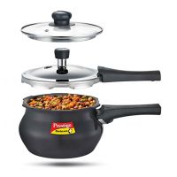 Prestige Deluxe Duo+ 1.5 L Induction Bottom Pressure Cooker  (Hard Anodized)