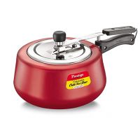 Prestige Nakshatra Cute Red Duo Svachh Aluminium Pressure Cooker 3.0 Litre (Powder Coated), Medium (10765)