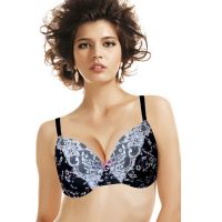 Wunderlove Black Floral Lace Padded Underwired Bra