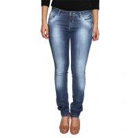 Blue Skinny Fit Shaded Women Jeans 