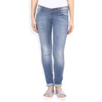 Light Blue Slim Fit Shaded Women Jeans 