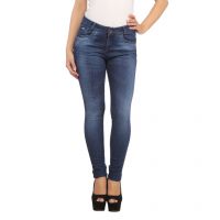 Navy Blue Slim Fit Women Jeans 